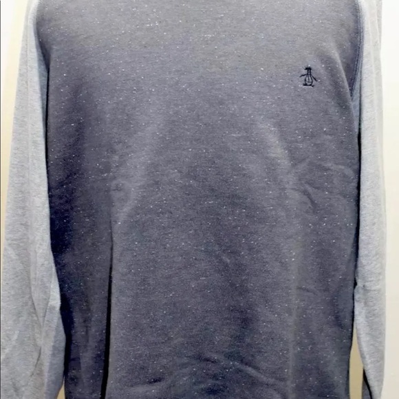 Penguin Munsingwear Gray Fleece Sweater Crew XXL Men Cotton White Thread Design - Picture 5 of 9